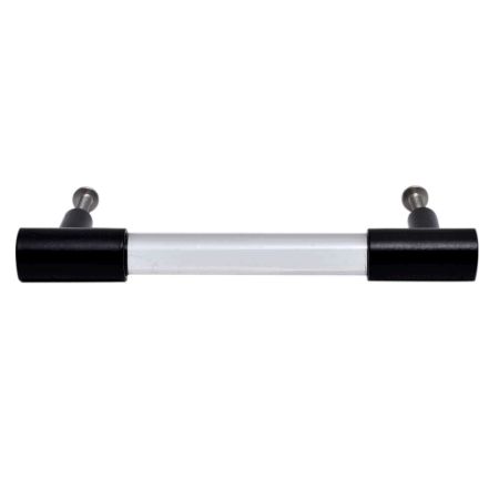 Clear Black Small Cylinder Glass Door Handles
